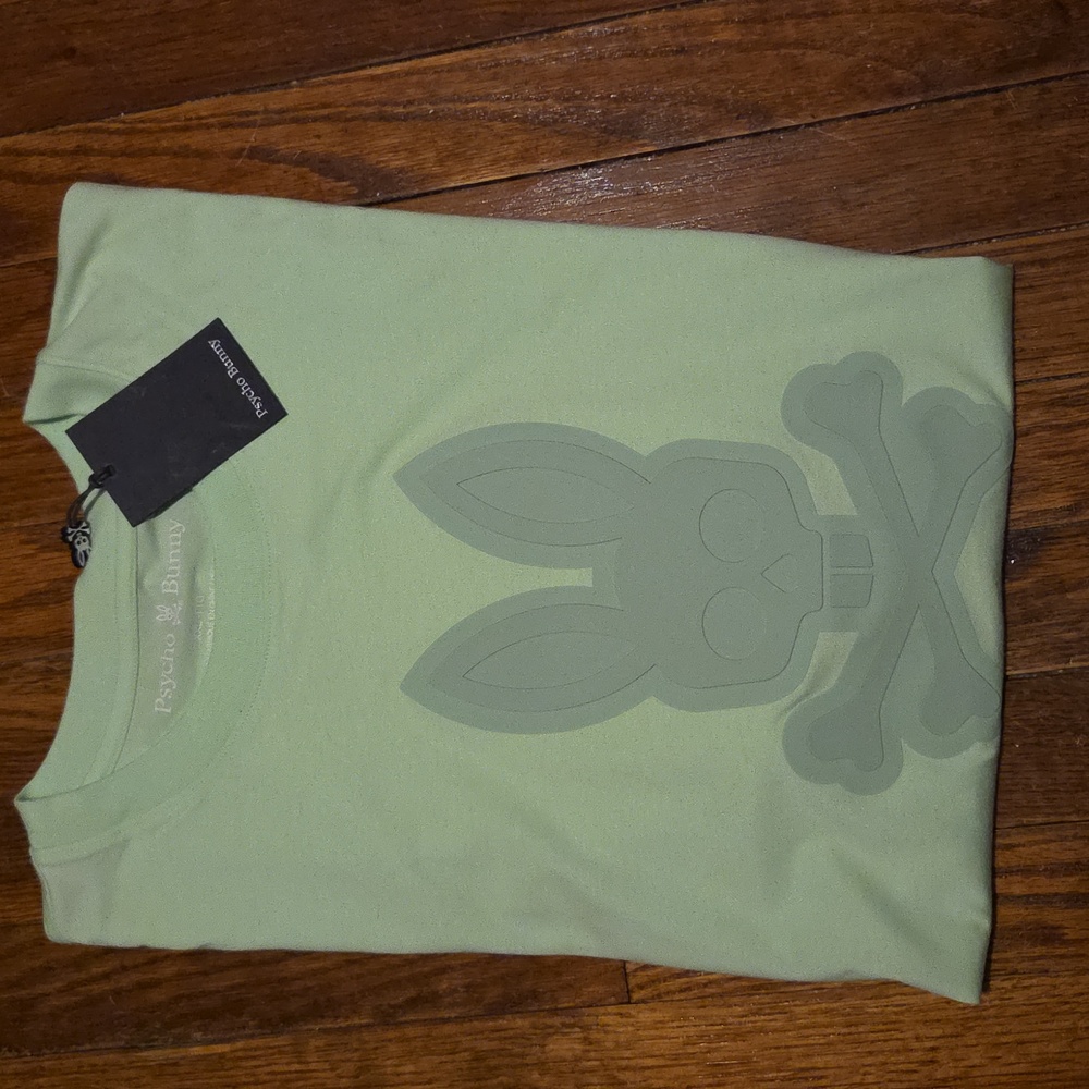 Mens 2XL Lime Green Psycho Bunny Graphic T-Shirt